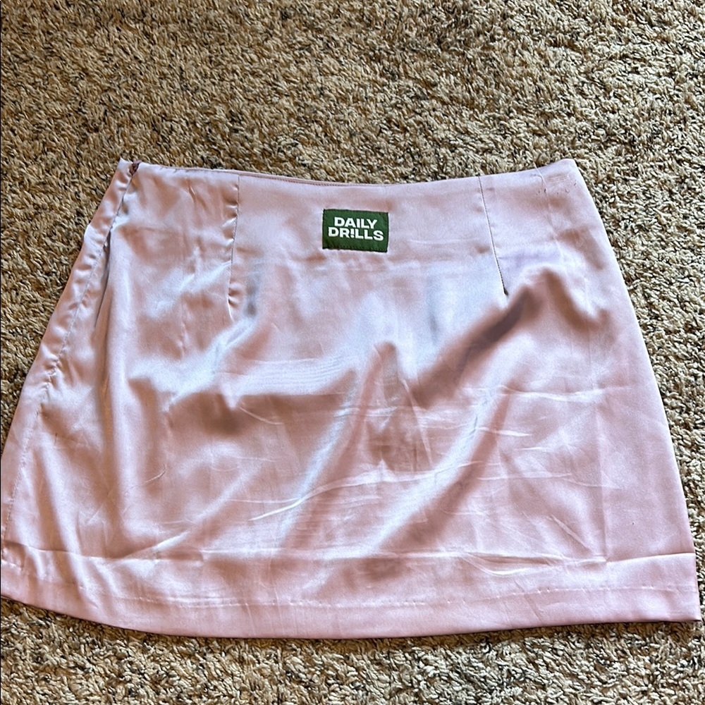 Daily drills lavender silk skirt